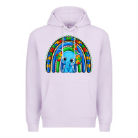 Lilac autism elephant rainbow Premium Hoodie - Zillion Design Studio