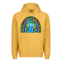 Mustard autism elephant rainbow Premium Hoodie - Zillion Design Studio