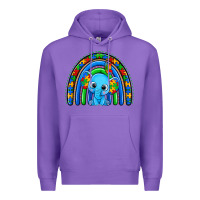 Purple autism elephant rainbow Premium Hoodie - Zillion Design Studio