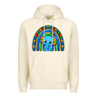 Sandshell autism elephant rainbow Premium Hoodie - Zillion Design Studio