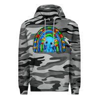 Slate Camo autism elephant rainbow Premium Hoodie - Zillion Design Studio