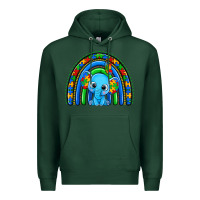 Sports Green autism elephant rainbow Premium Hoodie - Zillion Design Studio