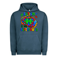 Pigment Midnight Navy autism is my superpower ripped shirt Urban Hoodie - Zillion Design Studio