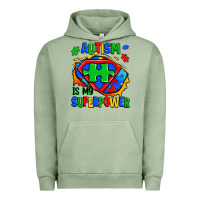 Pigment Oil Green autism is my superpower ripped shirt Urban Hoodie - Zillion Design Studio