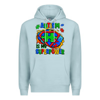 Blue Mist autism is my superpower ripped shirt Premium Hoodie - Zillion Design Studio
