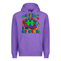 Purple autism is my superpower ripped shirt Premium Hoodie - Zillion Design Studio