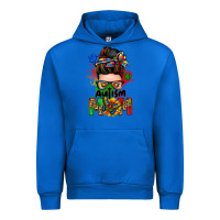 Cobalt autism mom messy bun Urban Hoodie - Zillion Design Studio