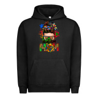 Pigment Black autism mom messy bun Urban Hoodie - Zillion Design Studio