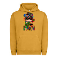 Pigment Peanut Butter autism mom messy bun Urban Hoodie - Zillion Design Studio