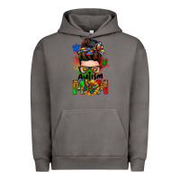 Pigment Tornado autism mom messy bun Urban Hoodie - Zillion Design Studio