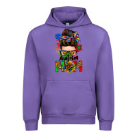 Tulip autism mom messy bun Urban Hoodie - Zillion Design Studio