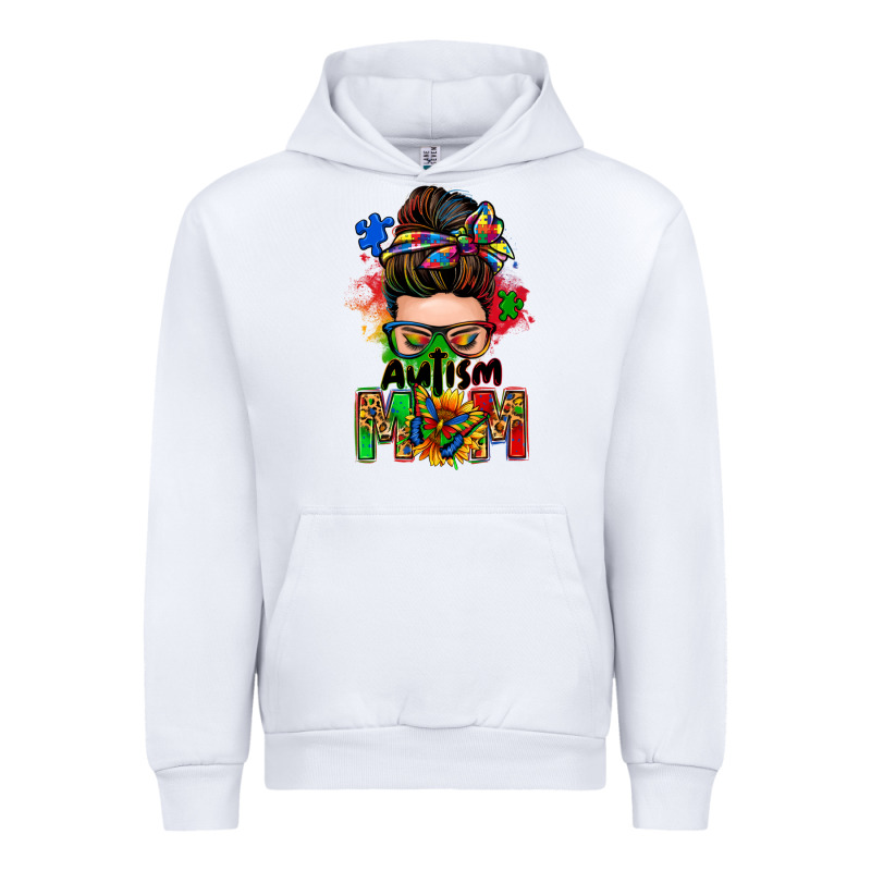 Autism Mom Messy Bun Urban Hoodie by Zillion Design Studio | Teevron