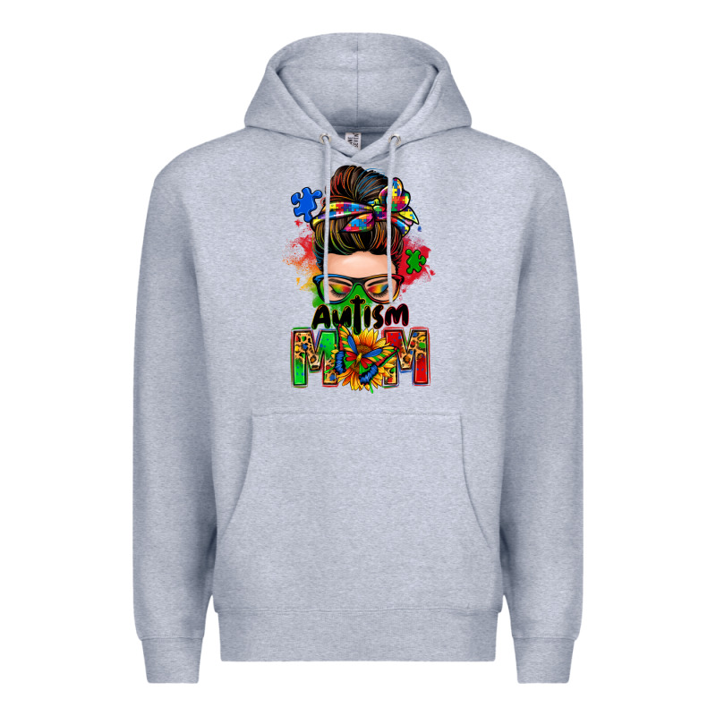 Autism Mom Messy Bun Premium Hoodie by Zillion Design Studio | Teevron