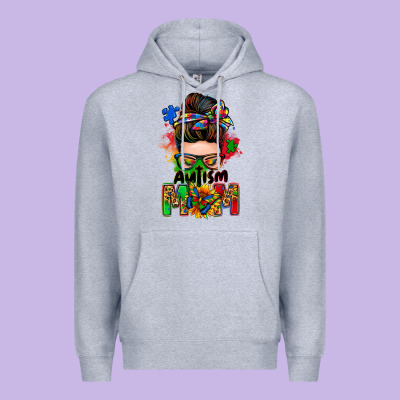 Autism Mom Messy Bun Premium Hoodie Designed By Zillion Design Studio