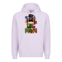 Lilac autism mom messy bun Premium Hoodie - Zillion Design Studio