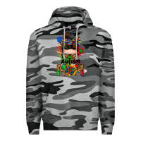Slate Camo autism mom messy bun Premium Hoodie - Zillion Design Studio