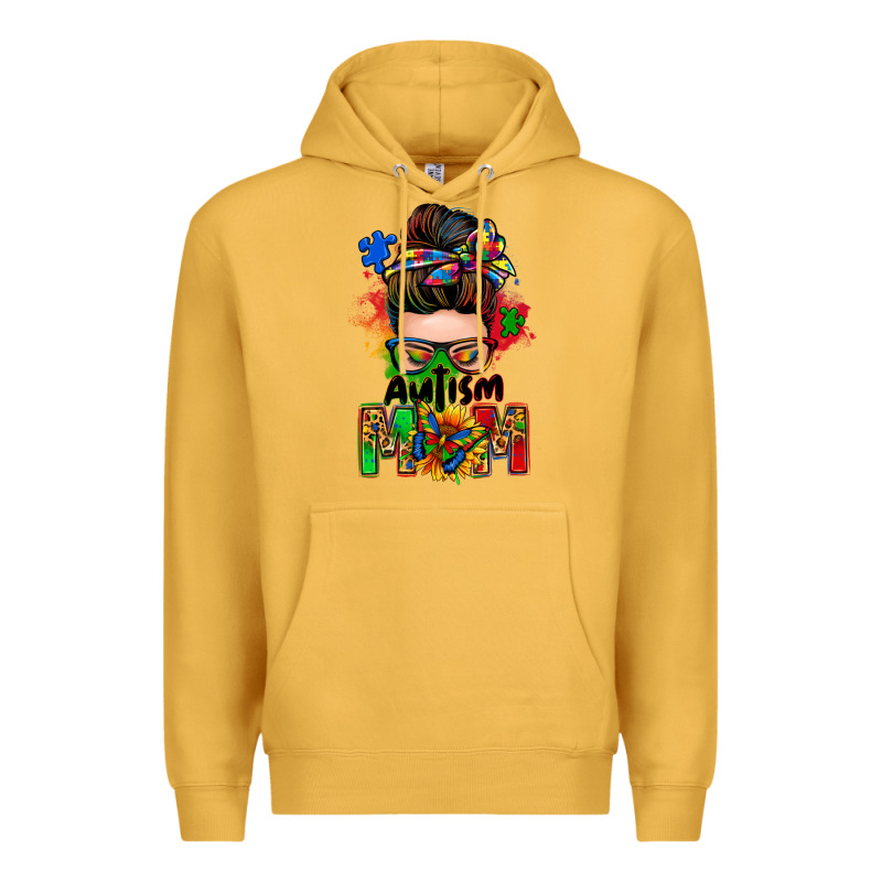 Autism Mom Messy Bun Premium Hoodie by Zillion Design Studio | Teevron