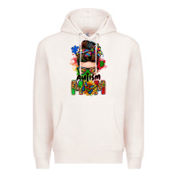 Pale Pink autism mom messy bun Premium Hoodie - Zillion Design Studio