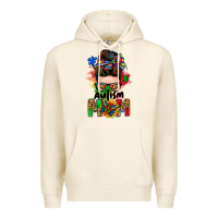 Sandshell autism mom messy bun Premium Hoodie - Zillion Design Studio
