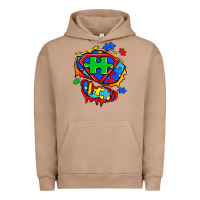 Pigment Burro autism superhero ripped tshirt Urban Hoodie - Zillion Design Studio