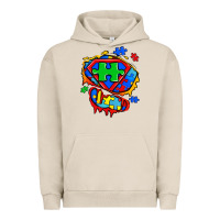 Pigment French Oak autism superhero ripped tshirt Urban Hoodie - Zillion Design Studio