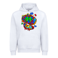 White autism superhero ripped tshirt Urban Hoodie - Zillion Design Studio