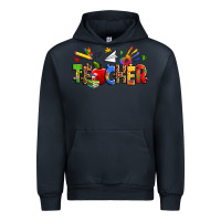 Navy autism teacher Urban Hoodie - Zillion Design Studio
