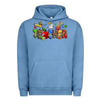 Pigment Pebble Blue autism teacher Urban Hoodie - Zillion Design Studio