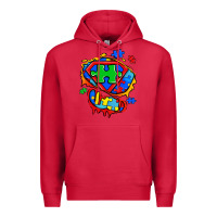 Cardinal autism superhero ripped tshirt Premium Hoodie - Zillion Design Studio