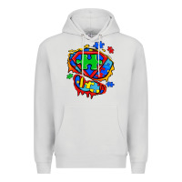 Dove Grey autism superhero ripped tshirt Premium Hoodie - Zillion Design Studio