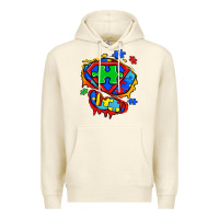 Sandshell autism superhero ripped tshirt Premium Hoodie - Zillion Design Studio