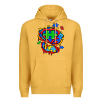 Mustard autism superhero ripped tshirt Premium Hoodie - Zillion Design Studio