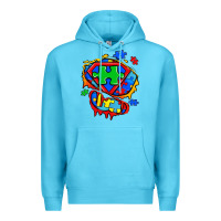 Ocean Blue autism superhero ripped tshirt Premium Hoodie - Zillion Design Studio