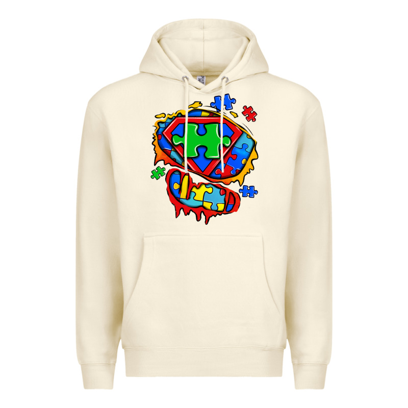 Autism Superhero Ripped Tshirt Premium Hoodie by Zillion Design Studio | Teevron