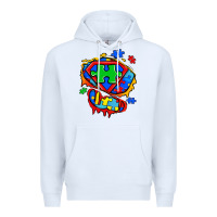 White autism superhero ripped tshirt Premium Hoodie - Zillion Design Studio
