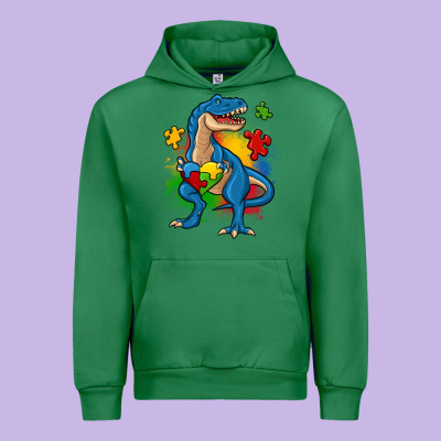 Autism Trex Urban Hoodie Designed By Zillion Design Studio