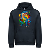 Navy autism trex Urban Hoodie - Zillion Design Studio