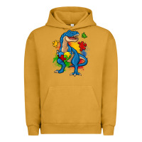 Pigment Peanut Butter autism trex Urban Hoodie - Zillion Design Studio