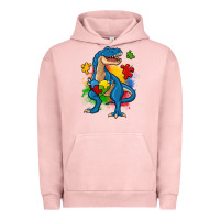 Pigment Salmon autism trex Urban Hoodie - Zillion Design Studio