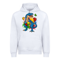White autism trex Urban Hoodie - Zillion Design Studio