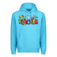 Ocean Blue autism teacher Premium Hoodie - Zillion Design Studio