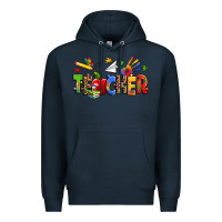 Navy autism teacher Premium Hoodie - Zillion Design Studio