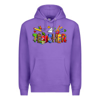 Purple autism teacher Premium Hoodie - Zillion Design Studio