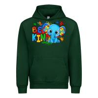Forest Green be kind autism elephant Urban Hoodie - Zillion Design Studio