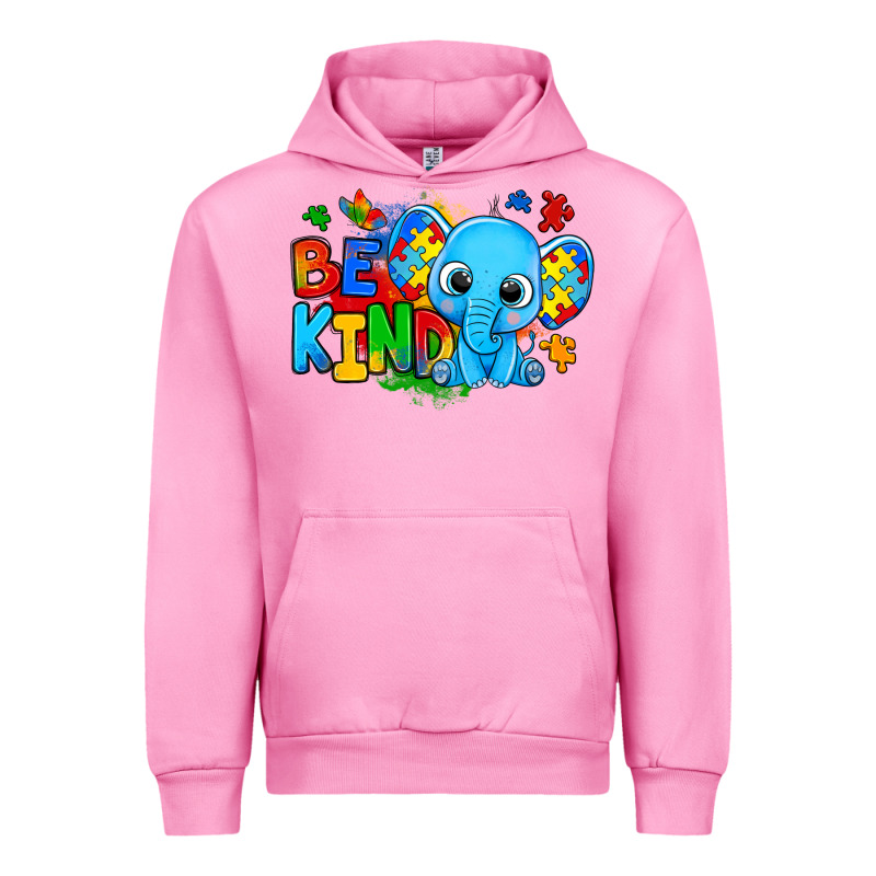 Be Kind Autism Elephant Urban Hoodie by Zillion Design Studio | Teevron
