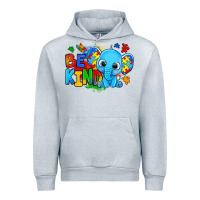 Heather Grey be kind autism elephant Urban Hoodie - Zillion Design Studio