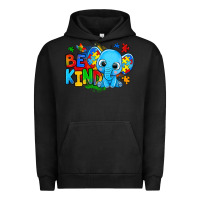 Pigment Black be kind autism elephant Urban Hoodie - Zillion Design Studio