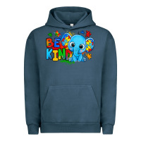 Pigment Midnight Navy be kind autism elephant Urban Hoodie - Zillion Design Studio