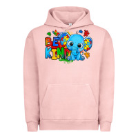 Pigment Salmon be kind autism elephant Urban Hoodie - Zillion Design Studio