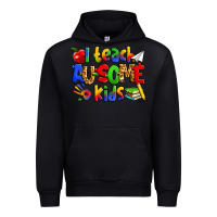 Black i teach ausome kids autism teacher Urban Hoodie - Zillion Design Studio